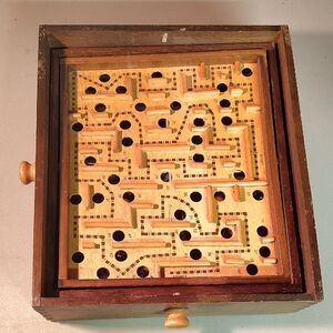 Classic Wooden Maze Puzzle Game